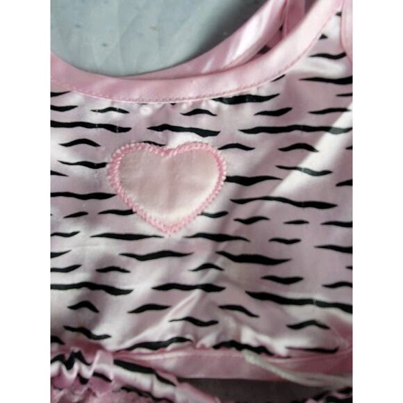 Build a bear workshop light pink zebra satin two-piece pajama set READ - Picture 2 of 6